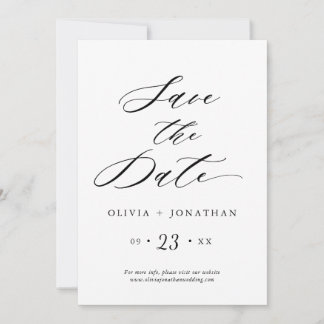 Convite para Tipografia de Script Elegante Preto