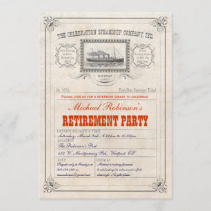 Convite para Tíquete de Cruise de Vapor - Texto Pe