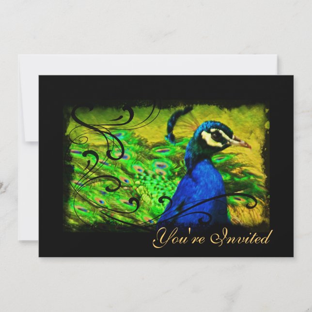 Convite para todas as ocasiões em Peacock (Frente)