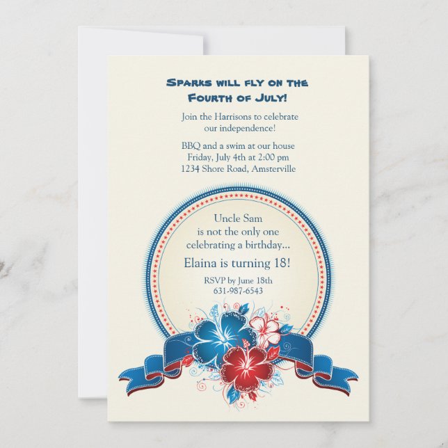 Convite para todos os hibiscos americanos (Frente)