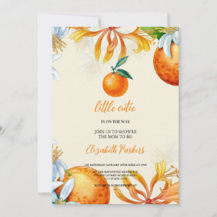 convite para tomar banho de fruta laranja