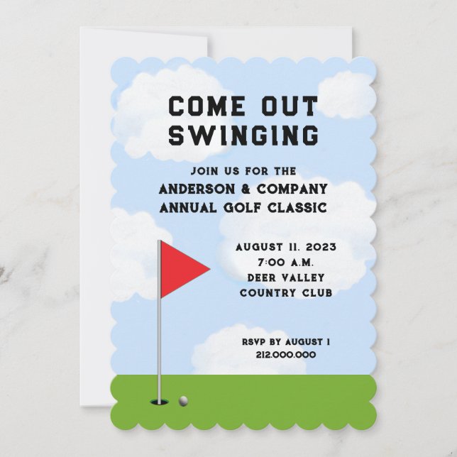 Convite para Torneio de Golfe (Frente)