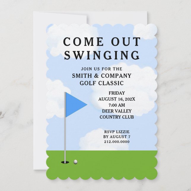 Convite para Torneio de Golfe (Frente)