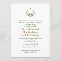 Convite para Torneio de Golfe Corporativo