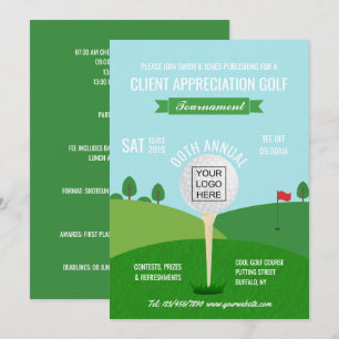 Convite para Torneio de Golfe de Empresa