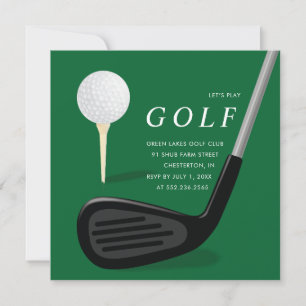 Convite para Torneio de Golfe Green Golf Outing