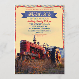 Convite para Trator Antigo