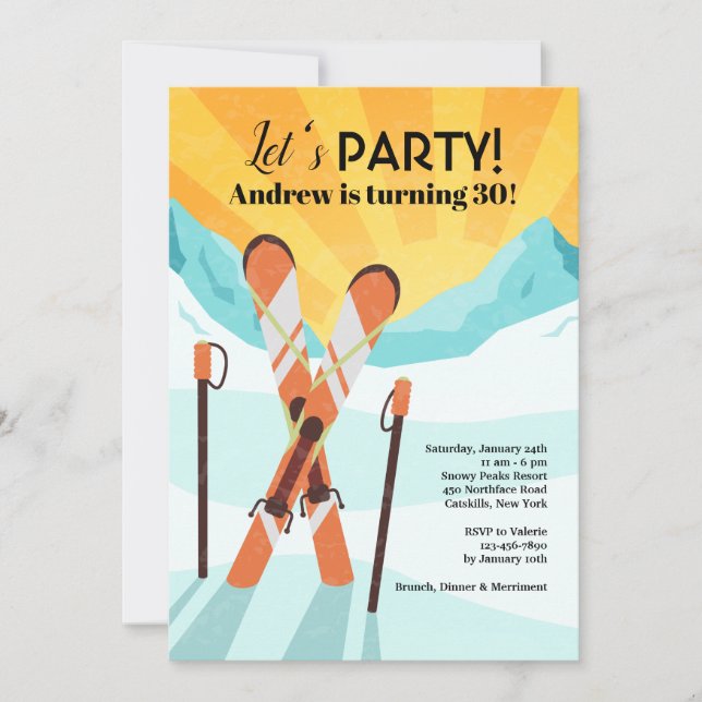 Convite para travessia de esquis (Frente)