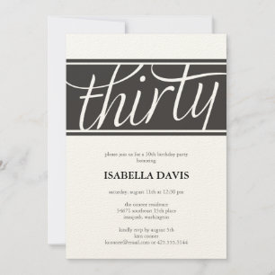 convite para trinta anos