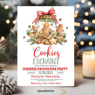 Convite para troca de biscoitos de Natal