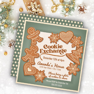 Convite para Troca de Biscoitos de Natal com Ginge