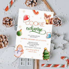 Convite para troca de cookies de feriado
