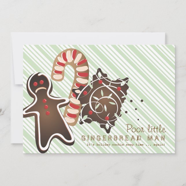 Convite para troca de cookies de feriado (Frente)