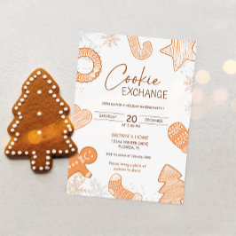 Convite para troca de cookies de feriado de férias