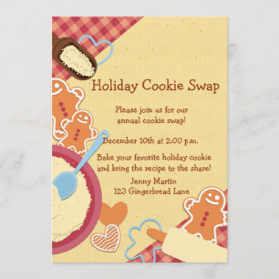 Convite para troca de cookies de férias