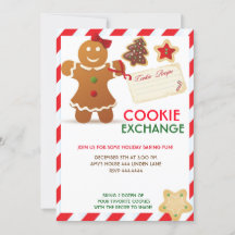 Convite para troca de cookies de Natal