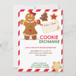 Convite para troca de cookies de Natal