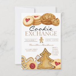 Convite para troca de cookies de Natal