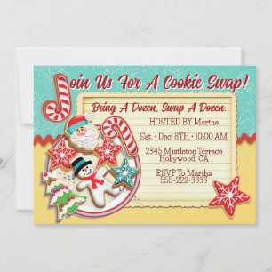 Convite para troca de cookies de Natal 3