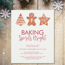 Convite para troca de cookies de Natal de Orçament
