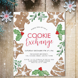 Convite para troca de cookies de Natal de Orçament