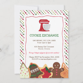 Convite para troca de cookies de Natal Whimsical