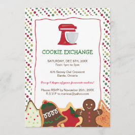 Convite para troca de cookies de Natal Whimsical