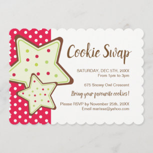 Convite para troca de cookies natalinos