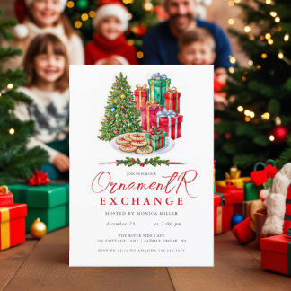 Convite para troca de enfeites de natal em dezembr