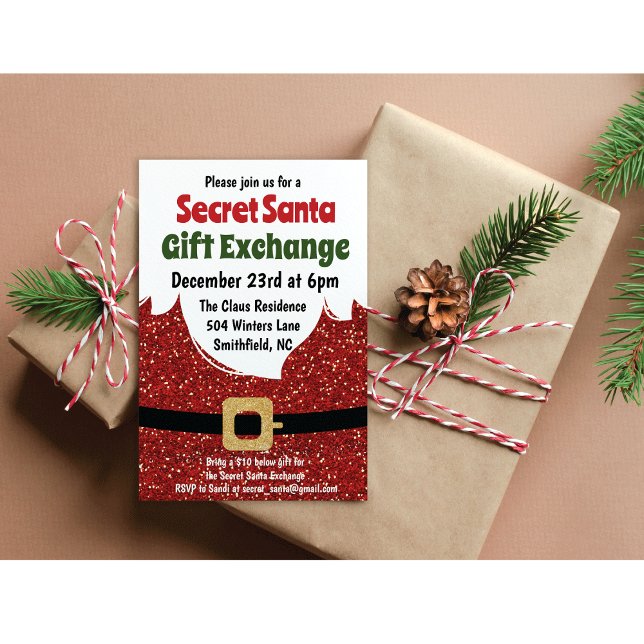Convite para Troca de Presentes do Papai Noel Secr (Criador carregado)