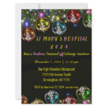 Convite para troca de presentes natalinos de 6,5" 