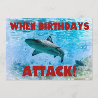 Convite para Tubarão de Stripe Náutica Vintage