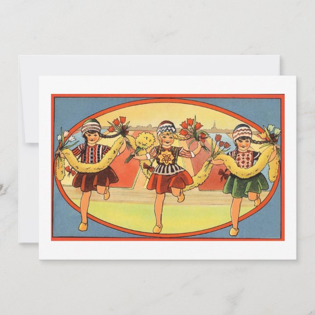 Convite para Tulip e Sapatos de Madeira (Frente)