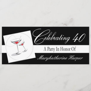 Convite para um aniversário de 40 anos Cocktail P