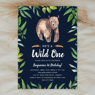 Convite para um aniversário de WWcolor Wild One