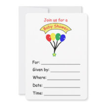 Convite para um Chá de fraldas