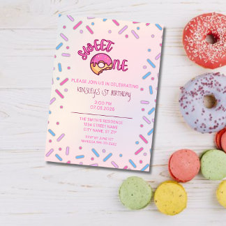 Convite para um primeiro aniversario doce