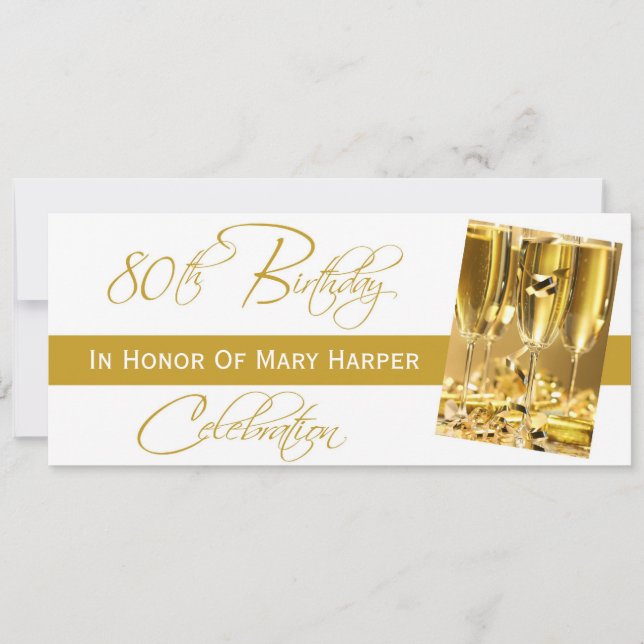 Convite para uma celebração de Festa de aniversári (Frente)