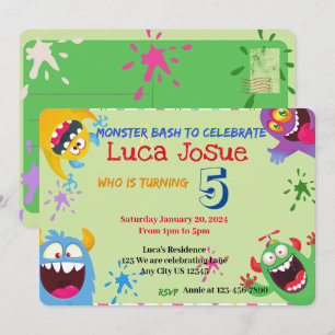 Convite para uma Celebração de Monster Bash