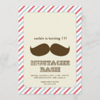 convite para uma festa com bigode