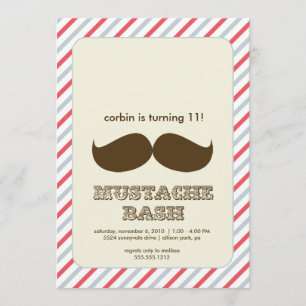 convite para uma festa com bigode