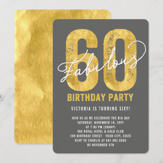 Convite para uma Festa de Aniversário de 60 Anos d