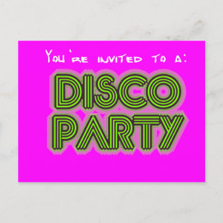 Convite para uma festa de discoteca