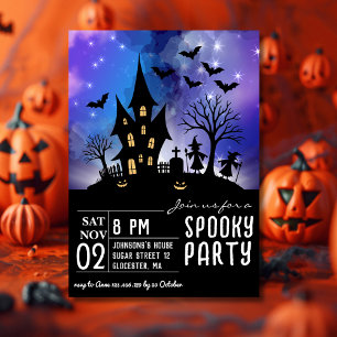 Convite para uma festa de Halloween assustadora
