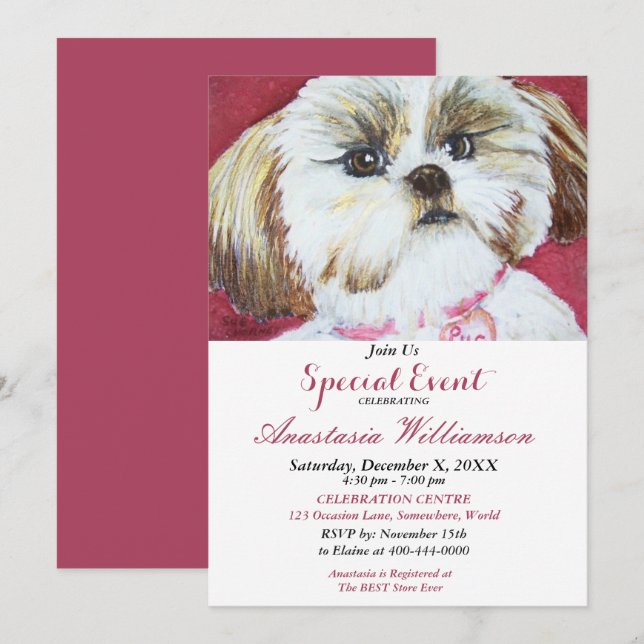 CONVITE PARA UMA FESTA DIVERTIDÍSSIMA COM CÃES (Frente/Verso)