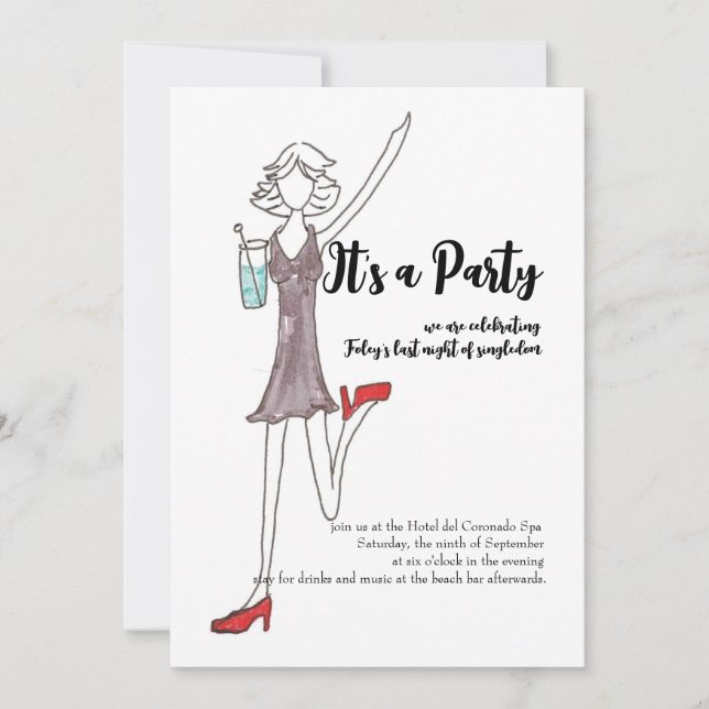 Convite para uma noite das meninas (Frente)