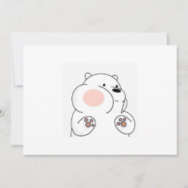 Convite para Urso Azul Adorável