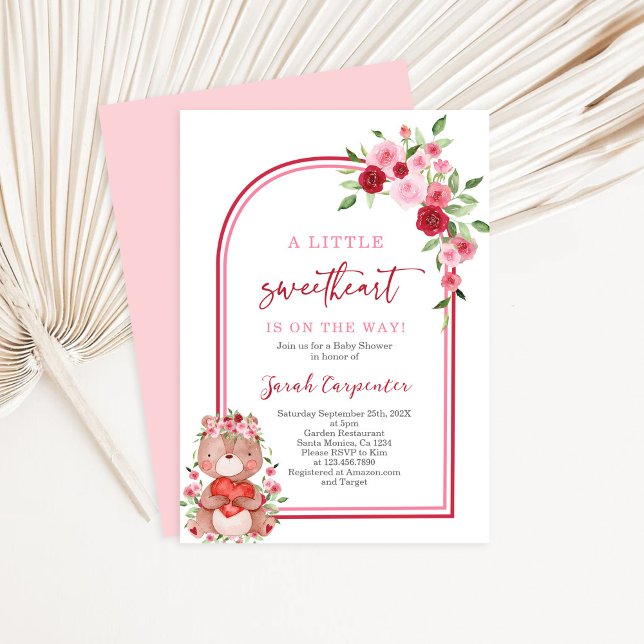 Convite para Urso Chá de fraldas de namorados (Criador carregado)