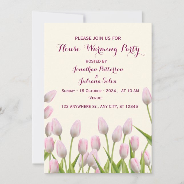 Convite para uso doméstico (Frente)