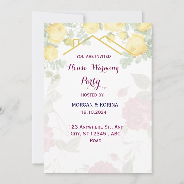 Convite para uso doméstico (Frente)